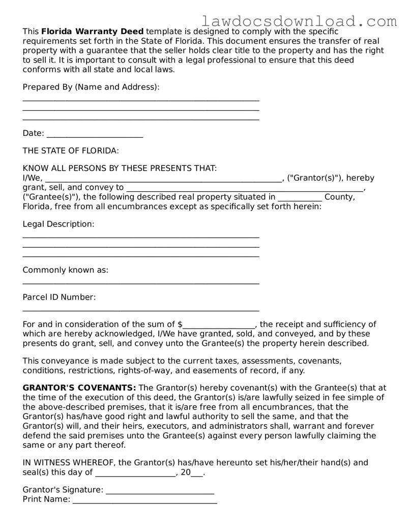 Legal Florida Deed Form