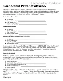 Legal Connecticut Power of Attorney Form