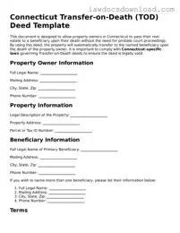 Legal Connecticut Transfer-on-Death Deed Form