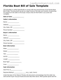 Legal Florida Boat Bill of Sale Form