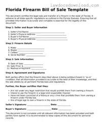 Legal Florida Firearm Bill of Sale Form