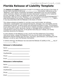 Legal Florida Release of Liability Form