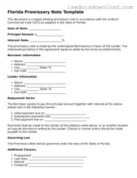 Legal Florida Promissory Note Form