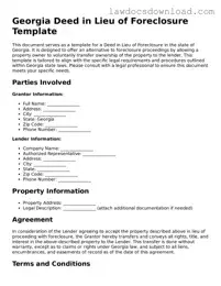 Legal Georgia Deed in Lieu of Foreclosure Form