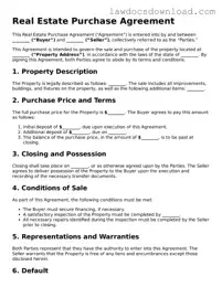 Blank Real Estate Purchase Agreement Template