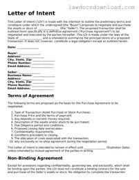 Blank Letter of Intent Template
