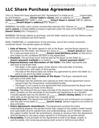 Blank LLC Share Purchase Agreement Template