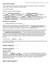 Legal Maine Deed Form