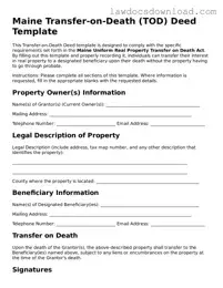 Legal Maine Transfer-on-Death Deed Form