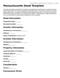 Legal Massachusetts Deed Form