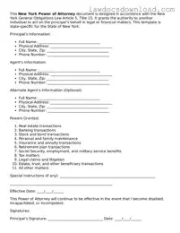 Legal New York Power of Attorney Form