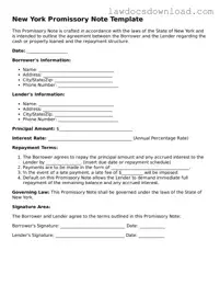 Legal New York Promissory Note Form