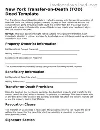 Legal New York Transfer-on-Death Deed Form