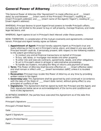 Blank Power of Attorney Template