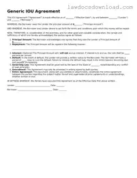 Blank IOU Template