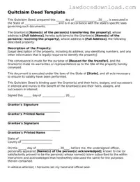 Blank Quitclaim Deed Template