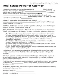 Blank Real Estate Power of Attorney Template