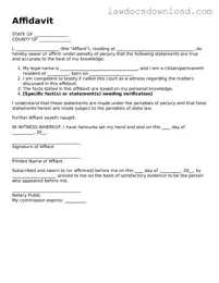 Blank Affidavit Template