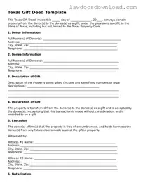 Legal Texas Gift Deed Form