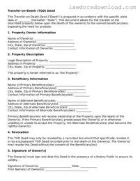 Blank Transfer-on-Death Deed Template