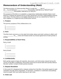 Blank Memorandum of Understanding Template